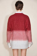 Ariel Ombre Cardigan in Merino Alpaca Blend Knit