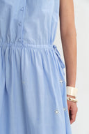 Irina Eyelet Embroidery Sleeveless Maxi Dress in Cotton