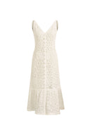 Louise Faux Crochet Cover Up Sleeveless Dress in Cotton Yarn Blend