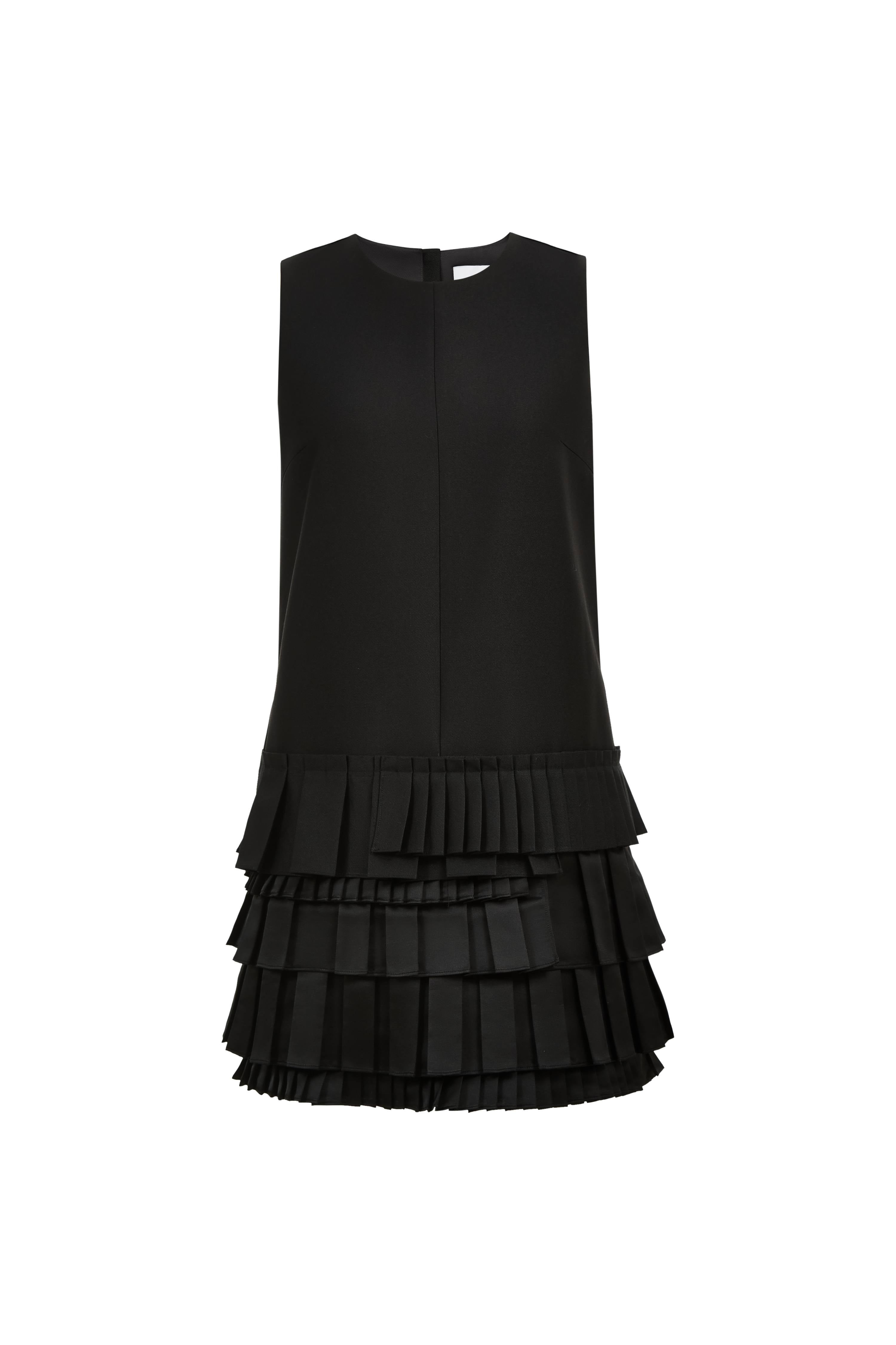 sleeveless draped front asymmetric hem dress Firuze Black Asymmetrical Bodycon Maxi Dress main image 0
