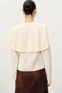 Elen Cape Style Cardigan in Wool-Cashmere Knit