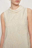 modern mandarin collar dress Liora Modern Chinese Style Stand Collar Dress in Koi Embroidery – fbrq.com