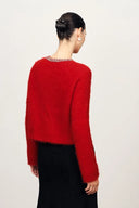 Scarlett Strass-Cardigan aus Woll-Alpaka-Strick