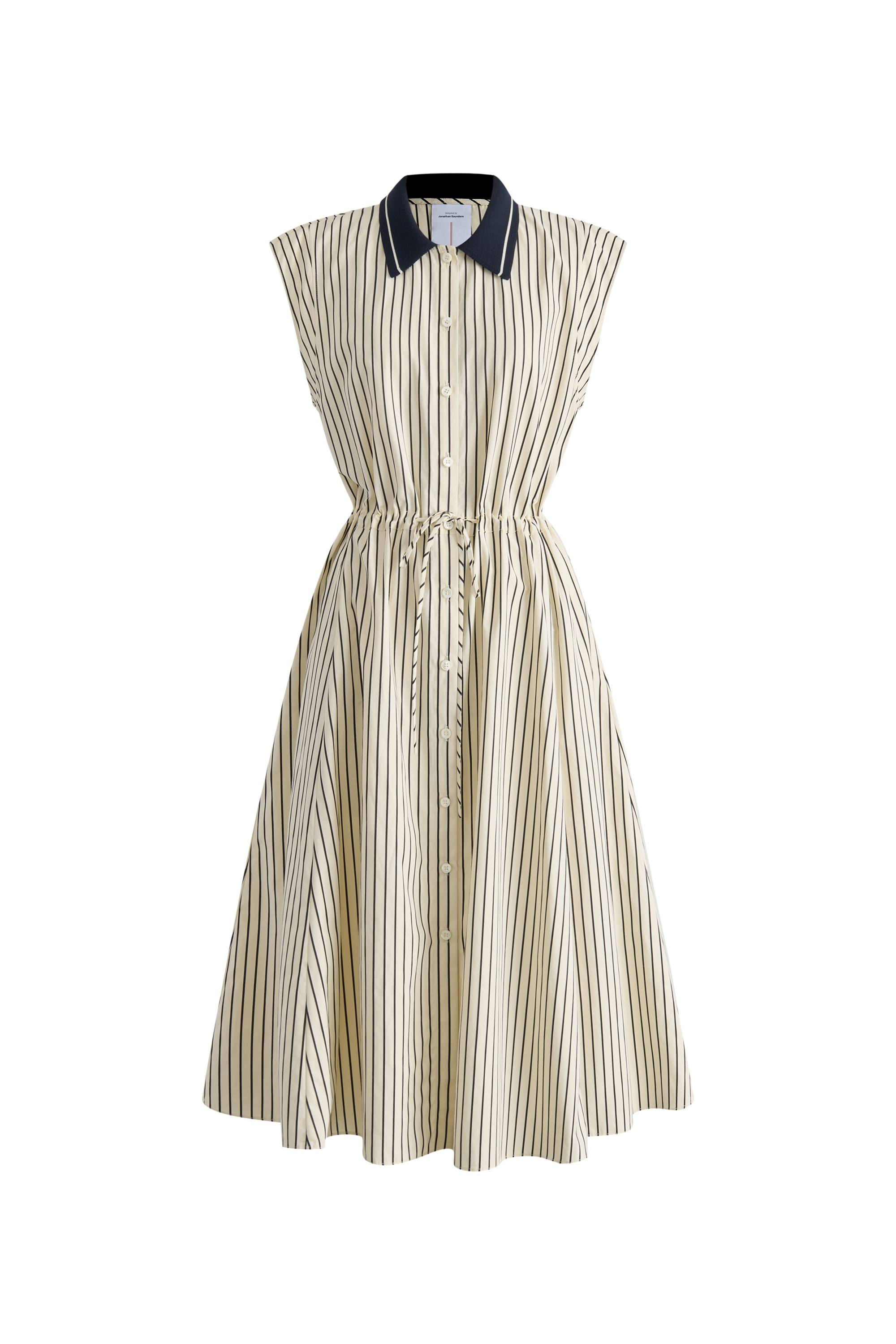 Rosent Stripe Dress in Cotton Poplin S/P