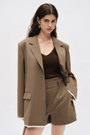 Prevernae Structured Blazer in Fine Wool Blend