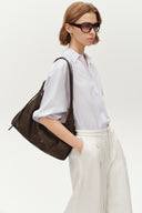 Aura Slouchy Medium Hobo Bag in Vegetable-Tanned Leather