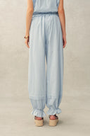 Elsa Boho Lace  Adjustable Cuffs Balloon Pants in Cotton