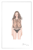 Floris Rüschiges florales ärmelloses Top aus Seide-Baumwolle