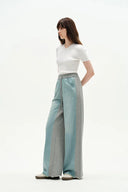 Sereta Wide Leg Denim Jeans in Cotton Jersey