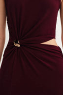 Vestito senza maniche annodato Maja in maglia Tencel Merino