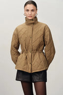 Lauren Verstellbare Taillen-Steppjacke aus Hochdichtem Nylon