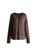Nicole Reversible Front or Back Sweater in Cashmere Blend Knit