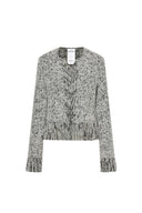 Sara Fringe Knit Jacket in Multi-Yarn Blend