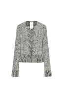Sara Fringe Knit Jacket in Multi-Yarn Blend