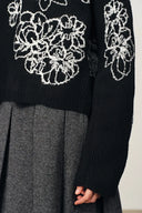 Poppy Flora Long Sleeve Sweater in Merino Wool