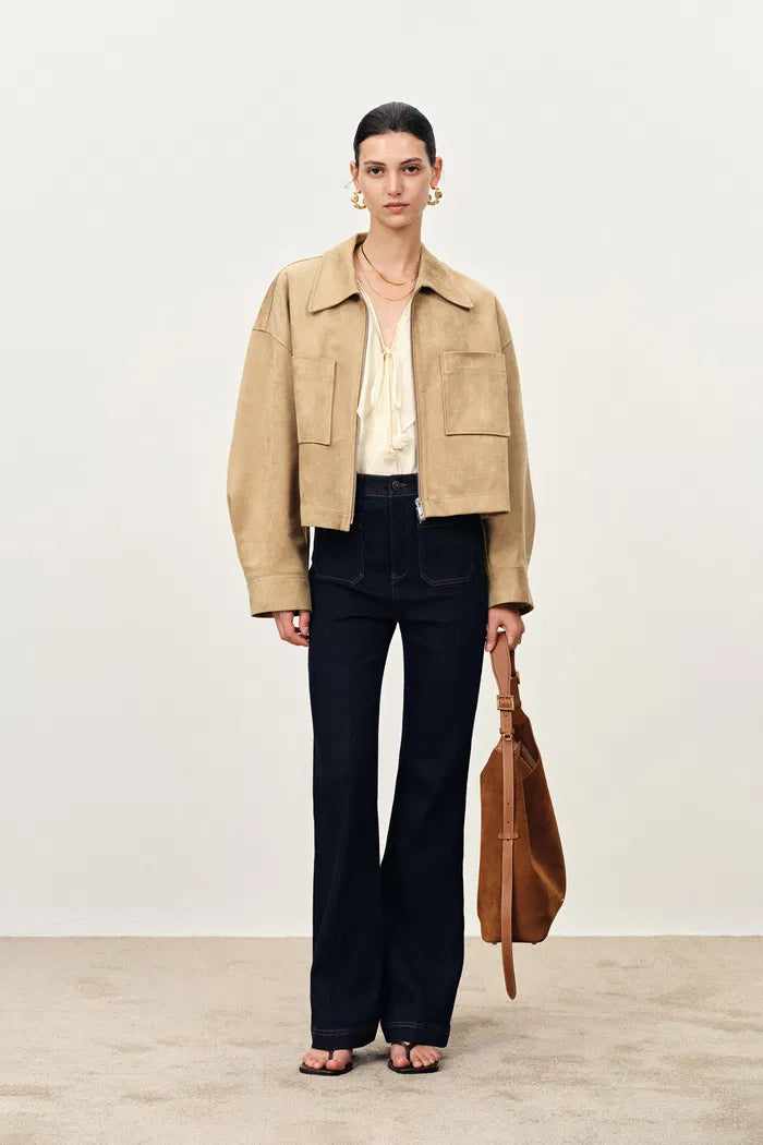 Coddenham Short Jacket in Faux Suede