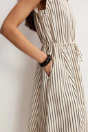 Robe rayée Rosent en popeline de coton