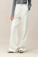 Vivian Hochtaillierte Jeans mit geradem Bein ohne Bund aus Lyocell-Denim