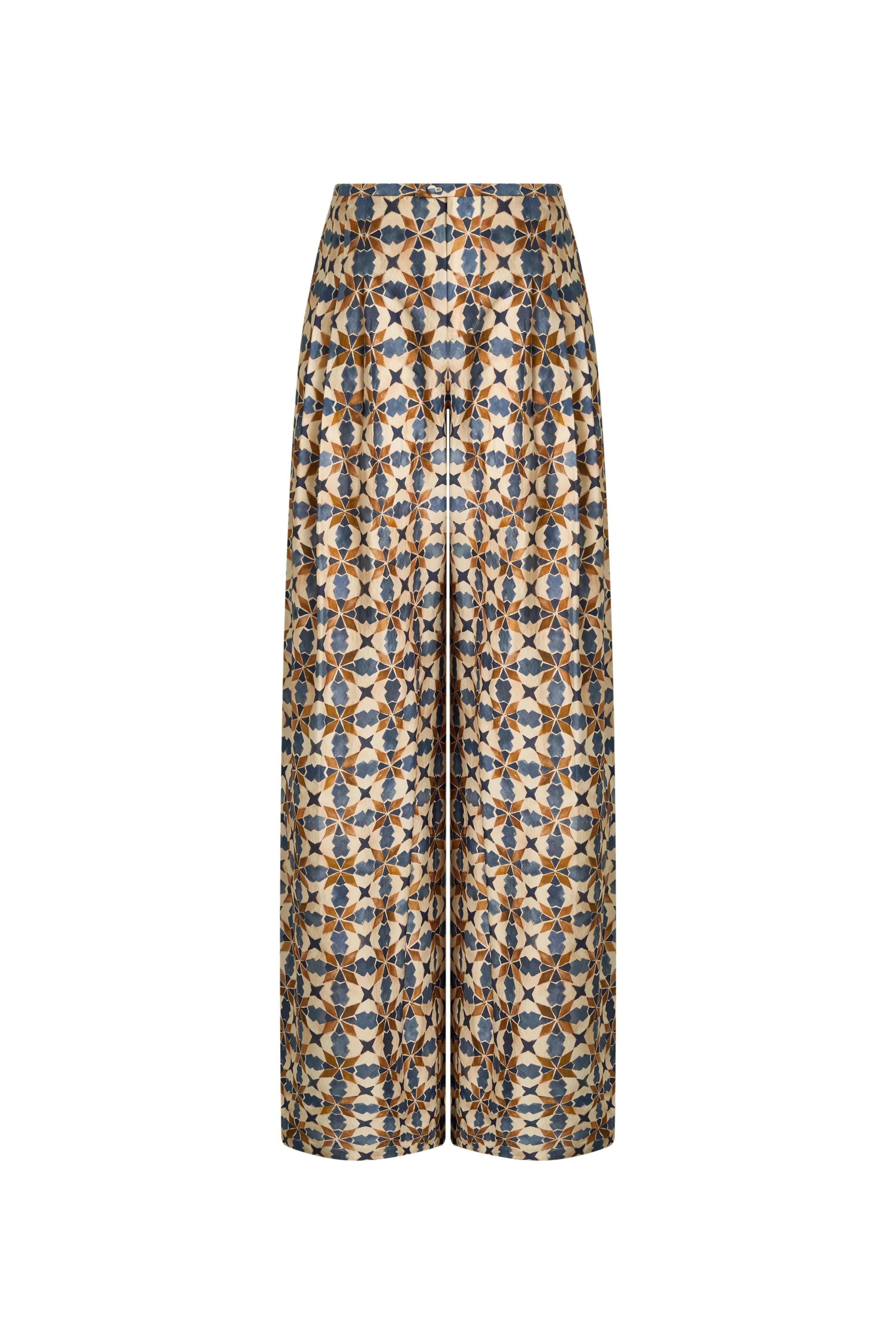 Jorien Drape Pants in Crinkled Silk Blend – fbrq.com