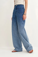 Jeans dégradé Natalie en denim jacquard