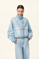 Luna Lantern Sleeve Jacket and Jeans Matching Set in Cotton Denim