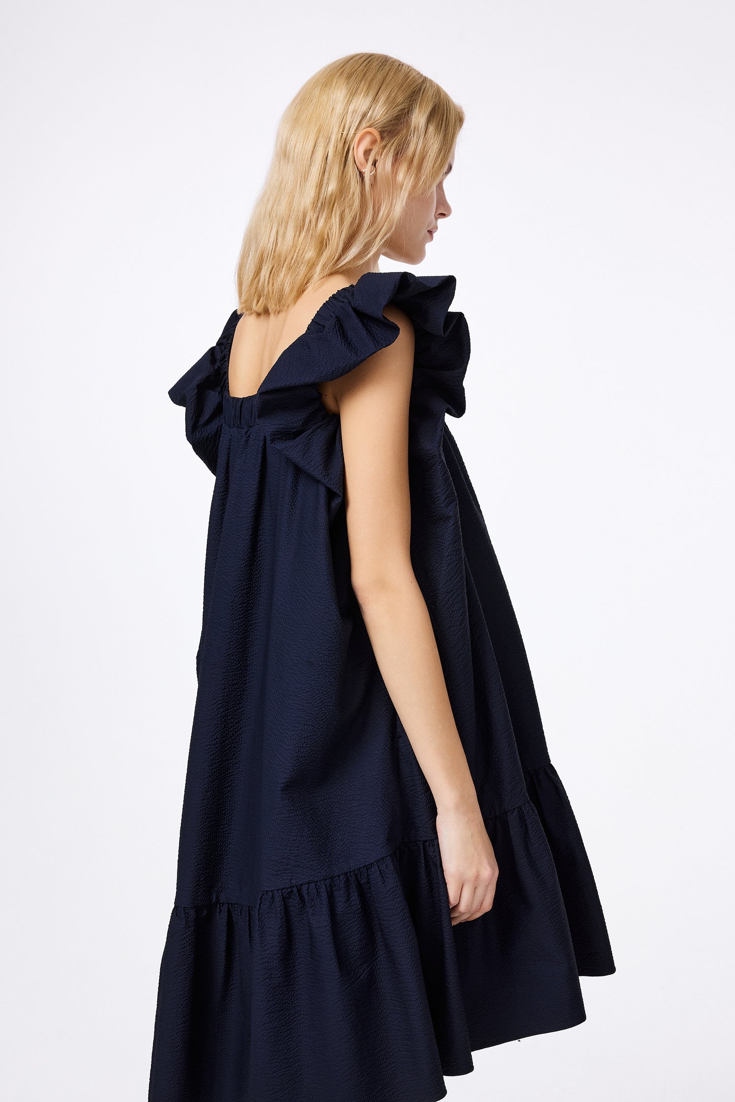 Emily Square Neck Dress in Cotton