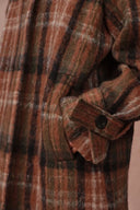 Cristha Check Wool Coat in Merino Mohair Tweed