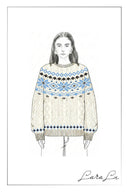 Linnet Fair Isle Sweater in Alpaca Blend Cable Knit