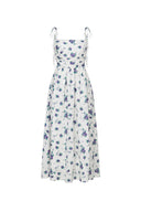 Lottie Floral Print Dress in Silk Cotton Blend