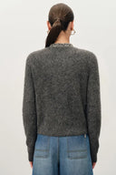 Jinelle Cardigan mit verziertem Kragen aus Alpakamischstrick