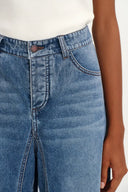 Jeans de pierna ancha recta con cremallera Glaire en denim de lyocell - Ajuste actualizado