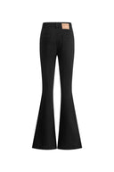 Vera Washed Charcoal Micro Flared Jeans in Stretchy Denim