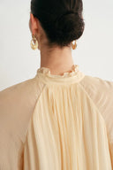 Wendy Ruffle Dress in Silk Crepe