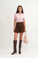 Fate Cable Knit Top in Australian Wool Blend