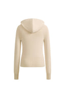 Cárdigan corto con capucha Vivi ajustado en mezcla de lana merino