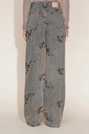 Star Straight Leg Jeans in Beaded Cotton Denim