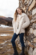 Abrigo oversized con solapa Liana en piel sintética