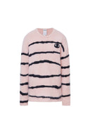Alannah Striped Pink Sweater in Alpaca Bouclé Knit