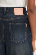 Paz Contrast Folded Cuff Washed Cuffed Jeans