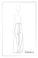 Pantalones casuales anchos y holgados Reese en lana merino