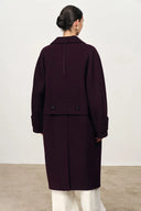 Manteau cocon double face Emma en laine mérinos