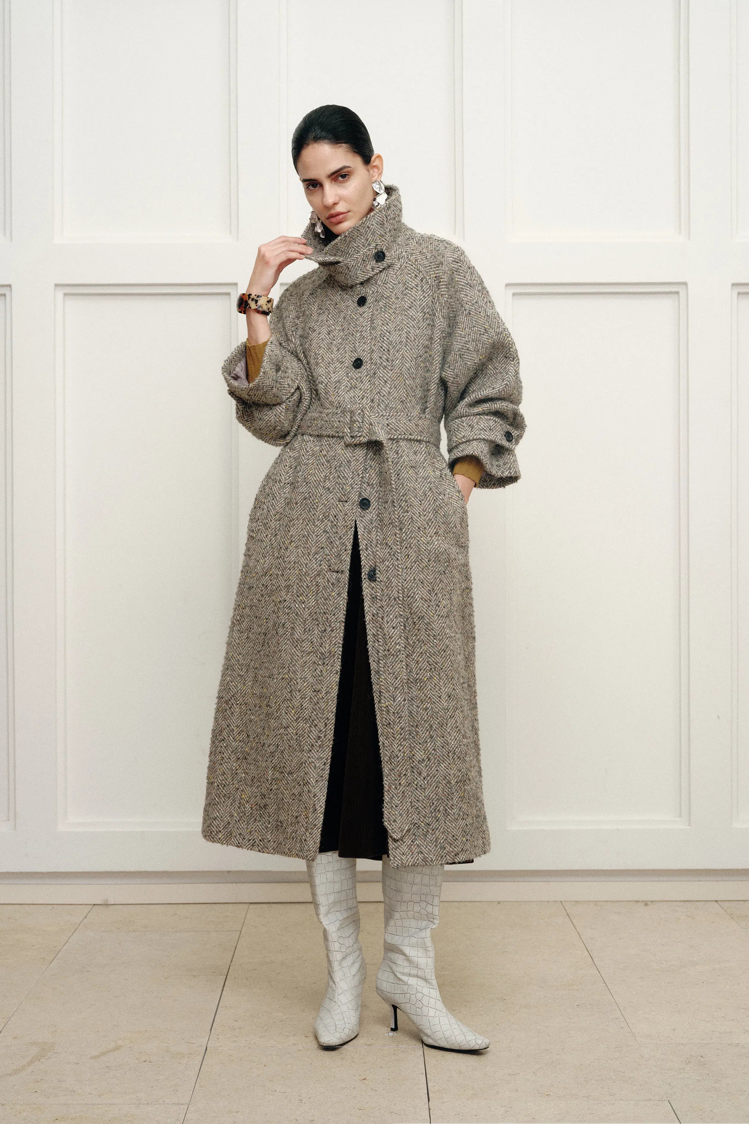 Margot Long Coat in Wool-Alpaca Blend – fbrq.com Margot Long Coat in Wool-Alpaca Blend – fbrq.com