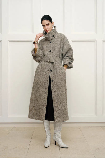 Margot Long Coat in Wool-Alpaca Blend – fbrq.com