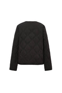 Chaqueta acolchada ligera corta Olivia Black en tejido repelente al agua de alta densidad