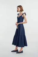 Ocean Dress in Washed Cotton Denim