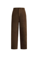 Pantalon de jogging Lene ample à jambe droite en suédine