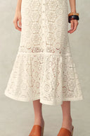 Louise Faux Crochet Cover Up Sleeveless Dress in Cotton Yarn Blend