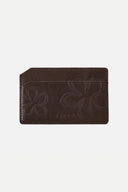 Bevel Double Layer Card Holder in Calfskin Leather