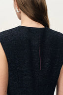 Rosie Revers-Tweed-Kleid mit Taillierung aus französischem Bouclé