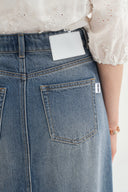 Denim Skirt in Cotton Denim